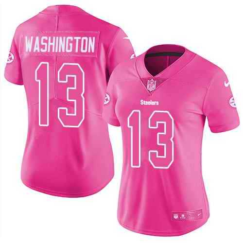 Women Nike Steelers 13 James Washington Pink Rush Limited Jersey Dzhi,We sell and wholesale Women Nike Steelers 13 James Washington Pink Rush Limited Jersey Dzhi on line form chian!